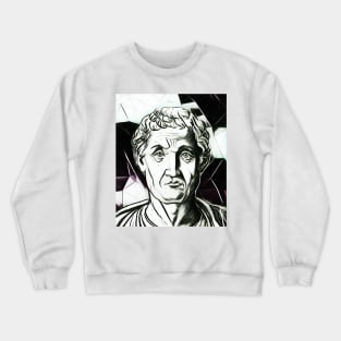 Anicius Manlius Severinus Boethius Black and White Portrait | Boethius Artwork 3 Crewneck Sweatshirt